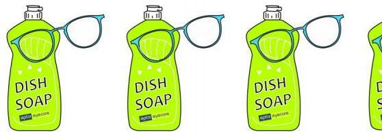 Wash your glasses with dish soap
