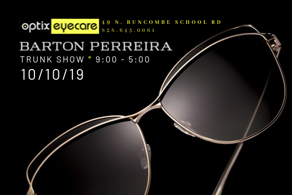 black background with gold glasses. Image of Optix logo with date and time of event